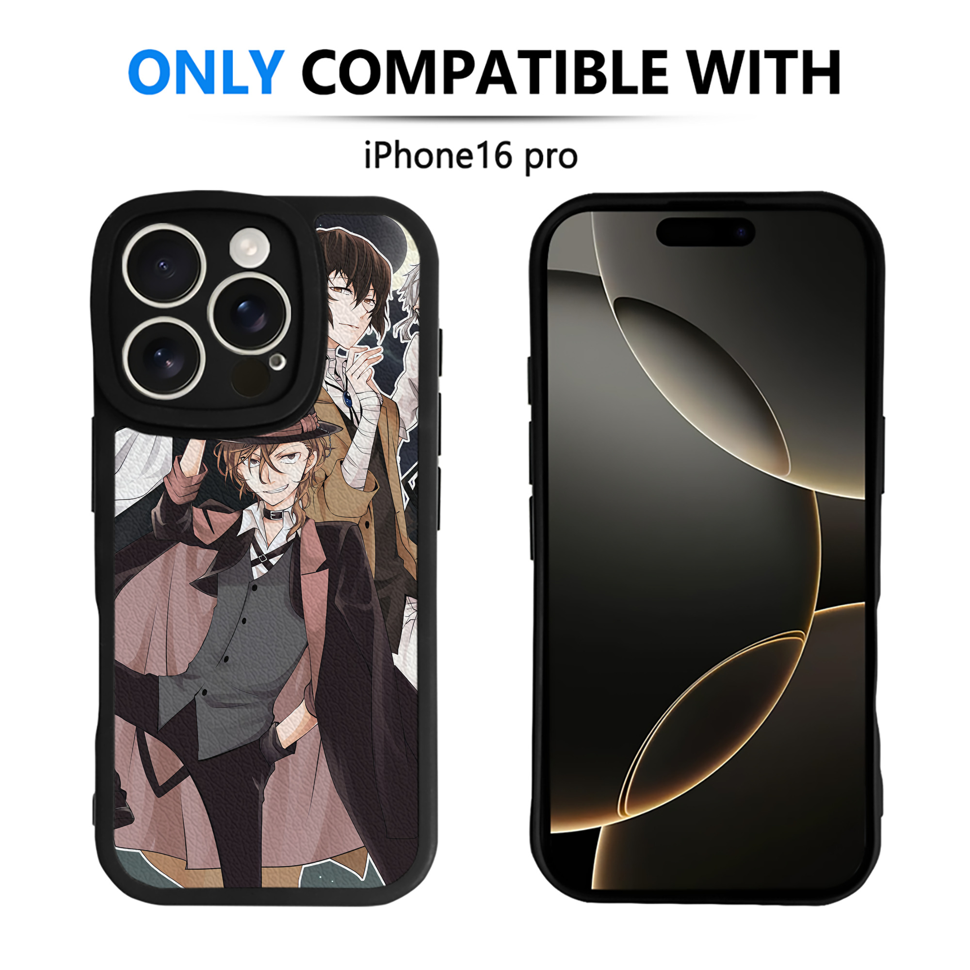 （画像用） 文豪ストレイドッグス Bungo Stray Dogs 【iPhone 16シリーズ対応】シリコンスマホケース（レザー調） 材質：シリコン
